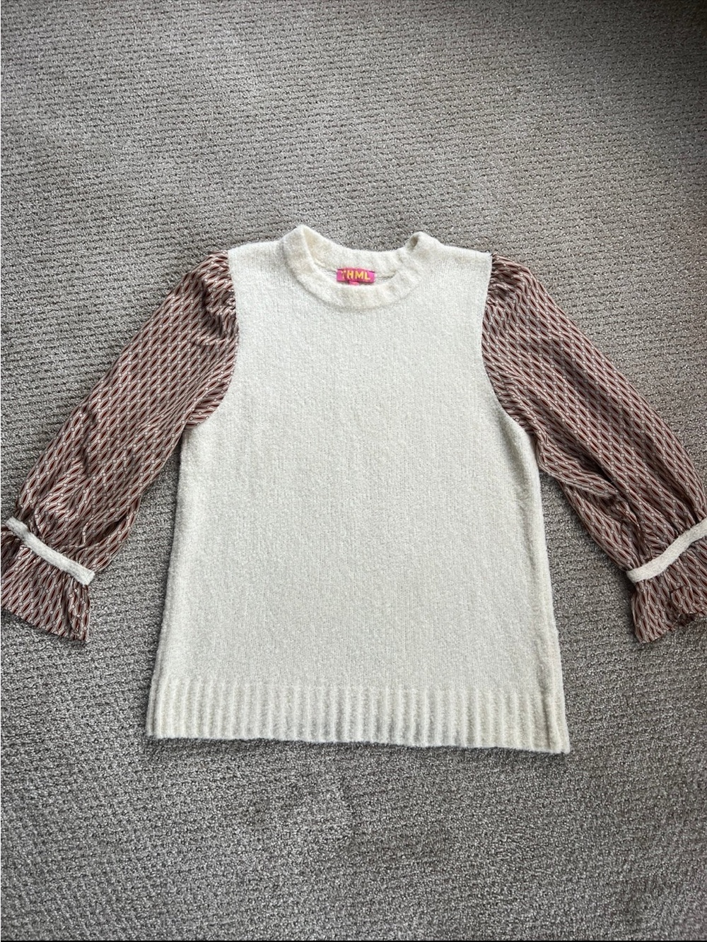 THML Women’s Sweater with patterned Sleeves